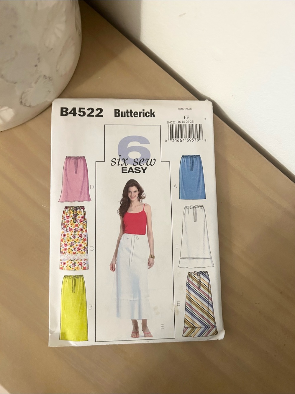 Vintage Butterick B4522 Fast & Easy Pull-On Skirt Sewing Pattern Multiple Styles